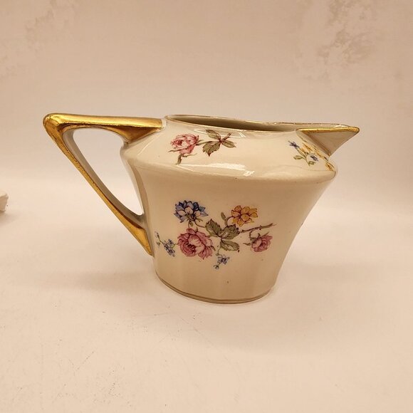 Vtg Limoges France Lidded Sugar, Creamer, 2 Cups Haviland, Charles Field Rosario - Picture 16 of 16